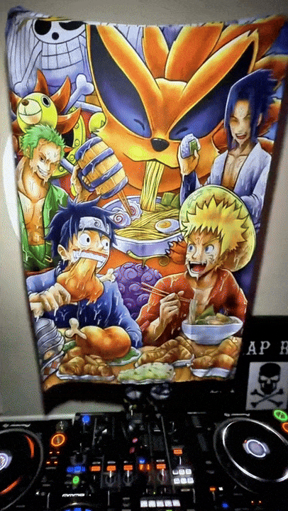 Luffy & Naruto Family Dinner Tapestry